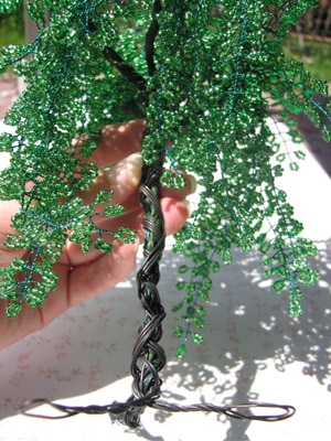 Пошаговый фото урок плетения дерева ивы из бисера